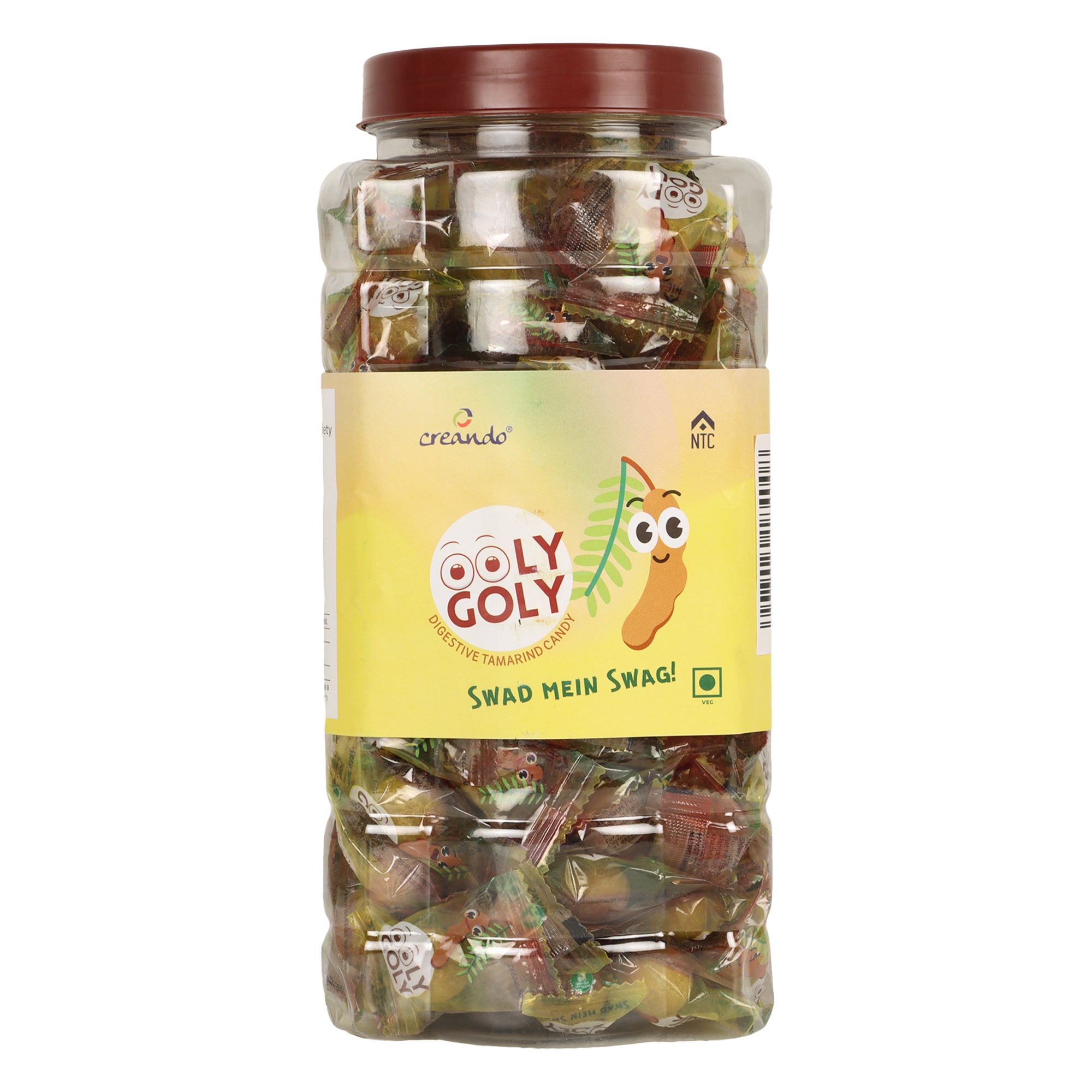 Creando OOLY GOLY Imli Candy, Khatti Meethi Imli, Digestive Tamarind Candy, Made with Real Imli, Pack of 130 pieces